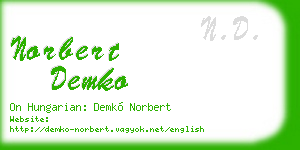 norbert demko business card